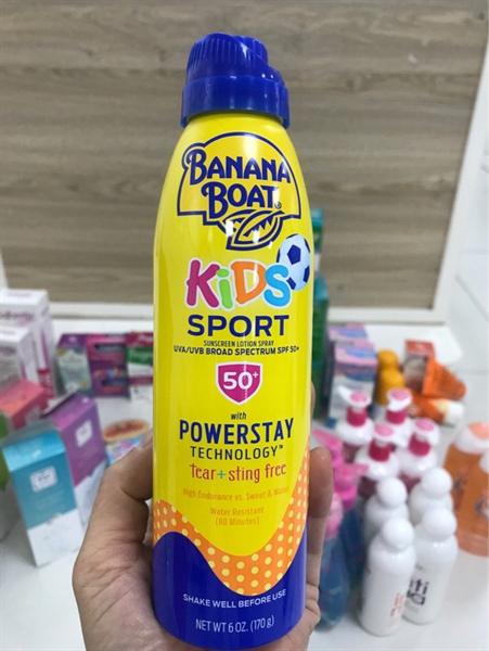 Xịt chống nắng banana Kids sport 50+ 170g date 1/28