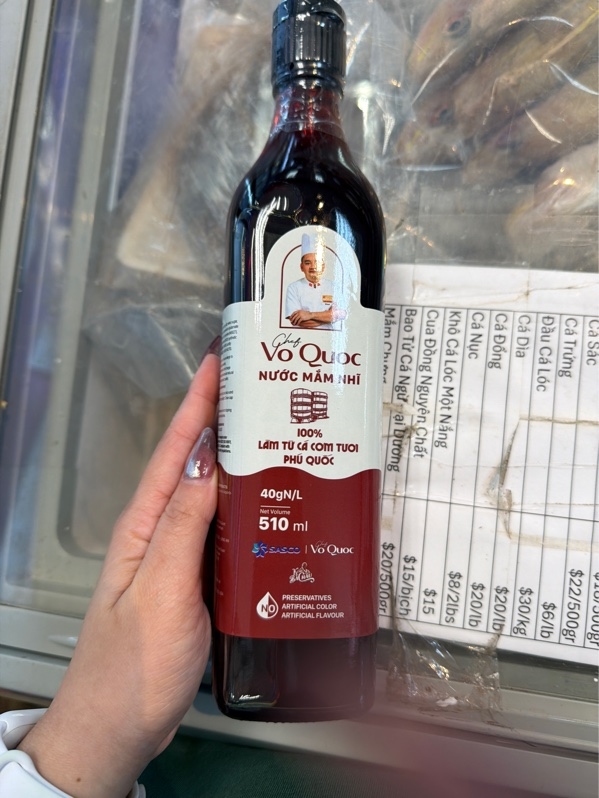 Nước Mắm Võ Quốc Chai Thuỷ Tinh 510ml
