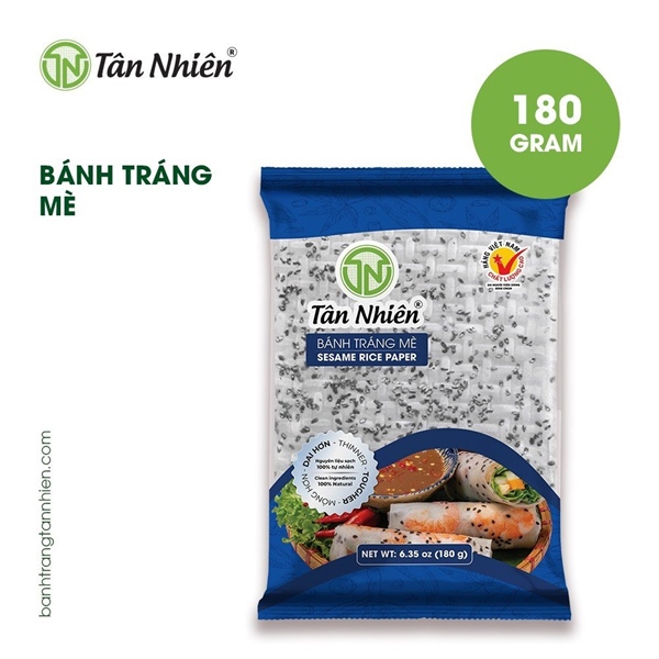 BÁNH TRÁNG MÈ ĐEN TÂN NHIÊN / TAN NHIEN BLACK SESAME RICE PAPER