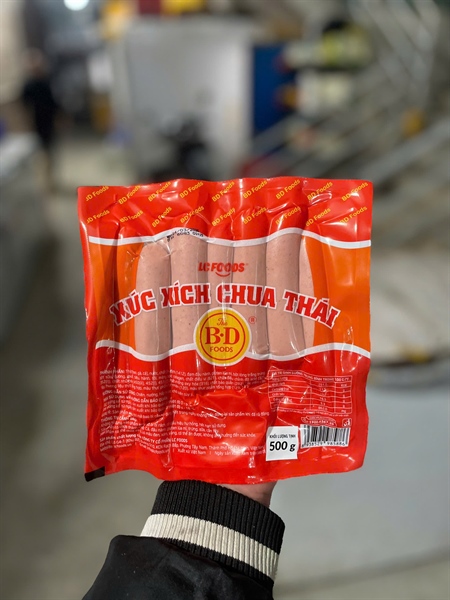 XÚC XÍCH CHUA THÁI BD 500G(Thùng 20kg)