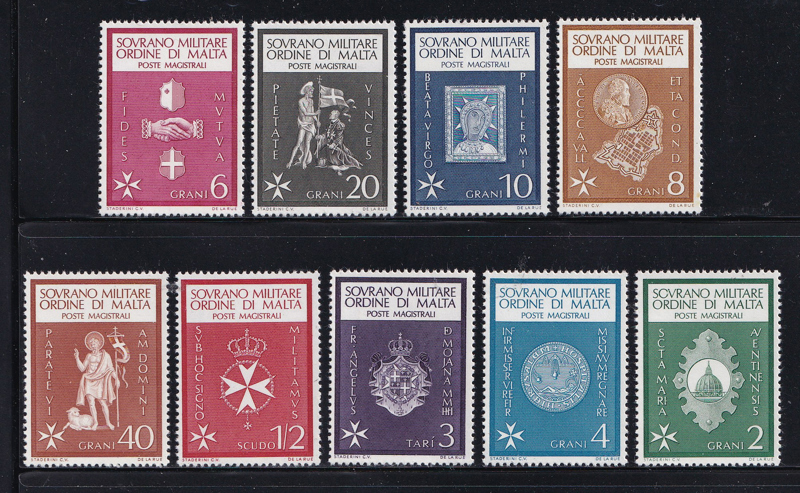 Bộ 9 Tem Dòng Chiến sĩ Toàn Quyền Malta | Sovereign Military Order of Malta - Soggetti Vari 1966 (9) | Mint