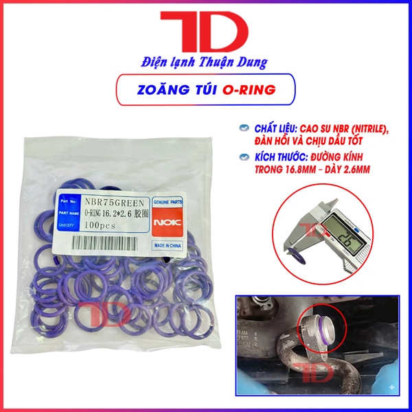 Zoăng túi O-Ring 16.8x2.6 - (40) ZOR414 - CĐ