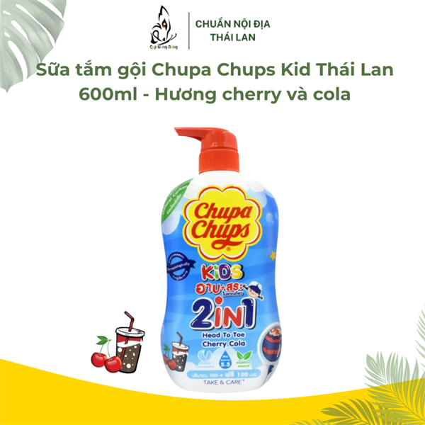 Tắm gội toàn thân cho bé Hương kẹo Chupa Chups cherry cola 100ml