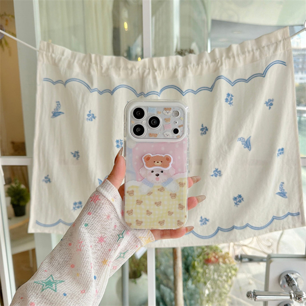 Case Nhiều Gấu Nâu Nổi In Sticker - 17