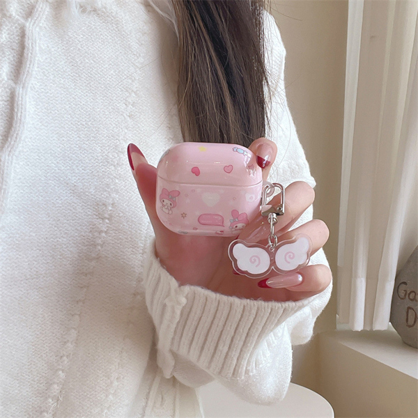 Case Airpod Hồng Thỏ Cute + Móc - Pro