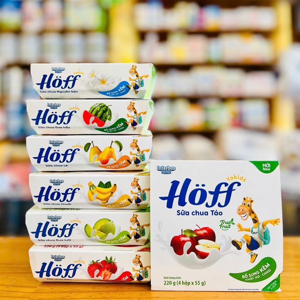 Sữa chua Hoff 6m+ 55gx4h - Táo
