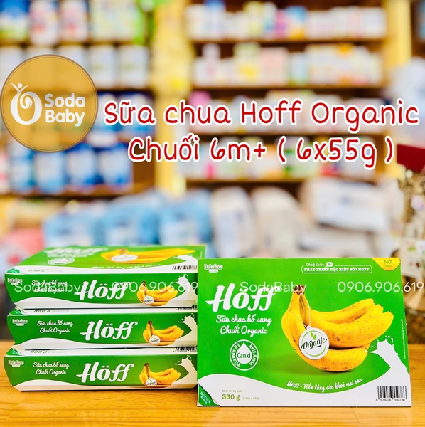 Sữa chua hữu cơ Hoff 6m+(6x55g) - Chuối