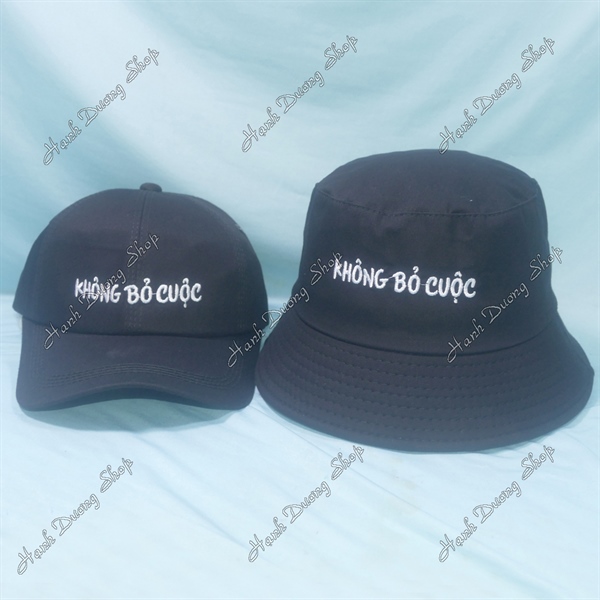 Set Nón Cặp Bucket & Cap Không Bỏ Cuộc (KBC01);(KKB01)