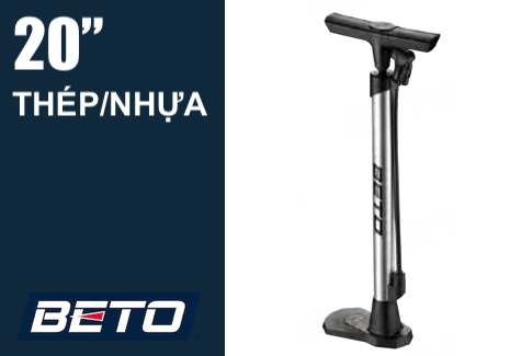 BETO PUMP, 20in ALLOY FLOOR PUMP, SIL