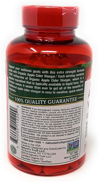 Viên uống giấm táo giảm cân Nature'S Truth Apple cider vinegar 180 viên