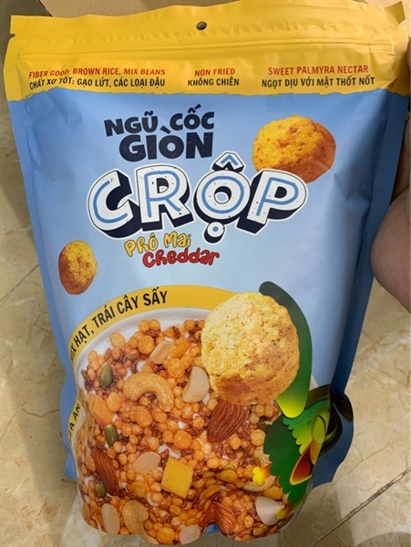 Ngũ cốc gạo lứt giòn gạo lứt crộp vị phômai cheddar 600g