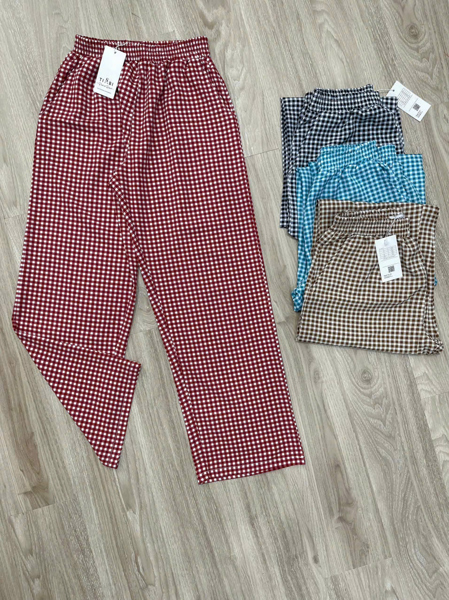 Quần lụa ống suông