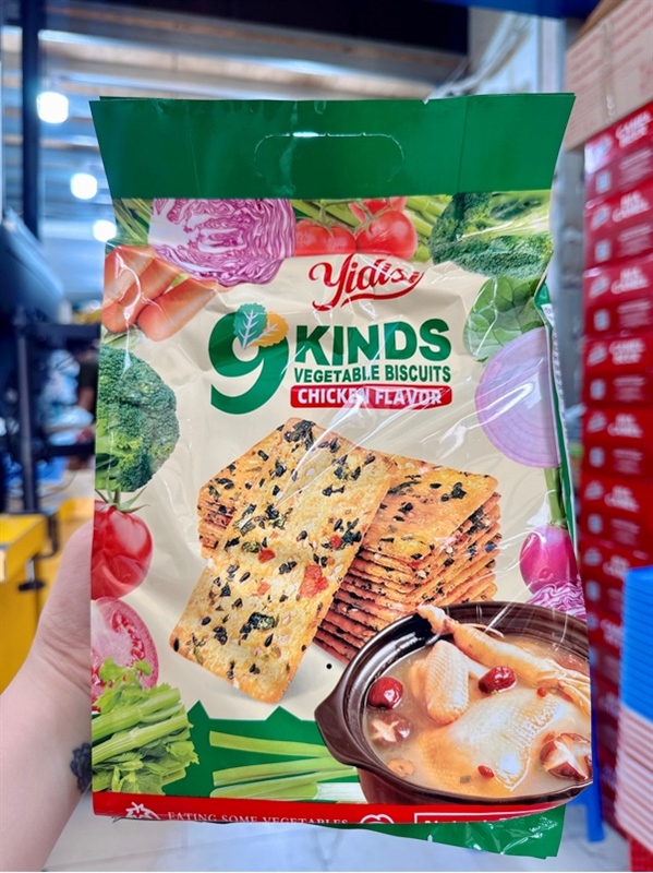 Gói bánh quy mỏng rau củ Yidisi 328g ( hương gà )