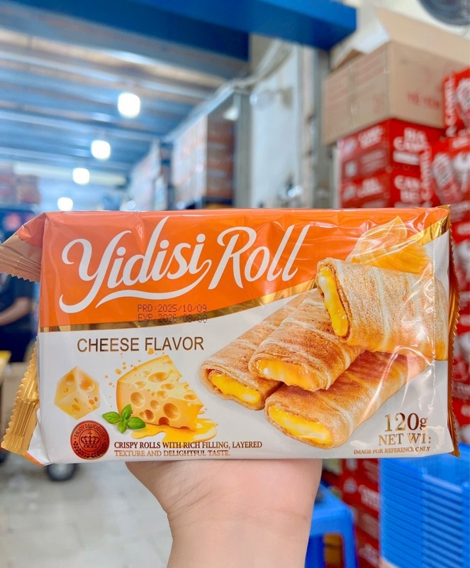 Gói bánh quế cuộn Yidisi 120g ( phô mai )
