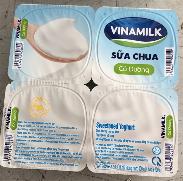 Sữa chua có đường Vinamilk hộp 100g