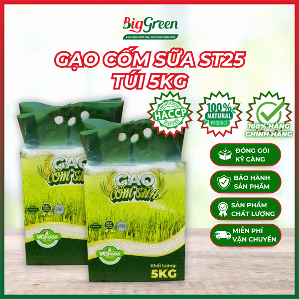 Gạo Cốm Sữa ST25 5Kg