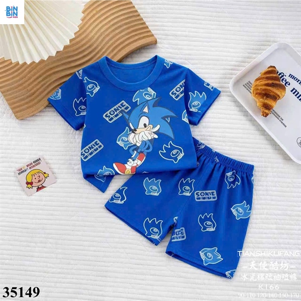 35149-Bộ thun TN Tianshi Sonic xanh