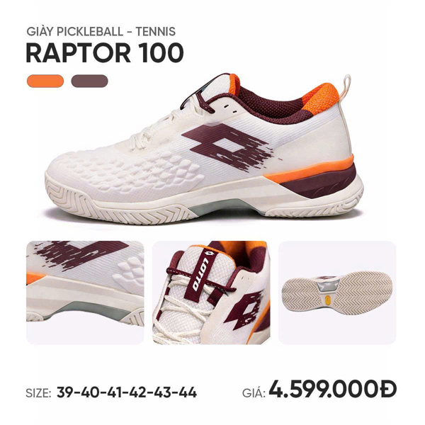 Giền Pickleball - Giày Lotto Raptor Hyperpulse 100 IV SPD