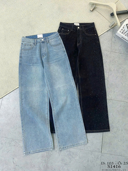 QUẦN ỐNG SUÔNG ĐÍNH ĐÁ S1416