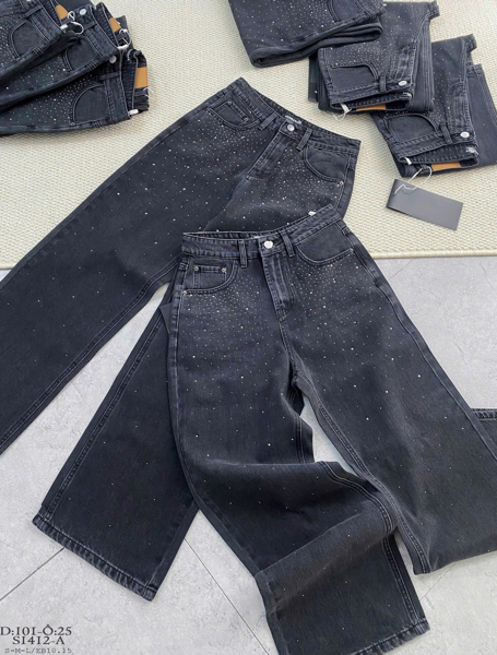 QUẦN ỐNG SUÔNG ĐÍNH ĐÁ S1412