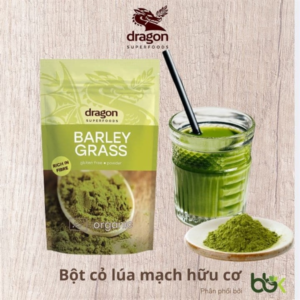 Bột cỏ lúa mạch hữu cơ Dragon Superfoods