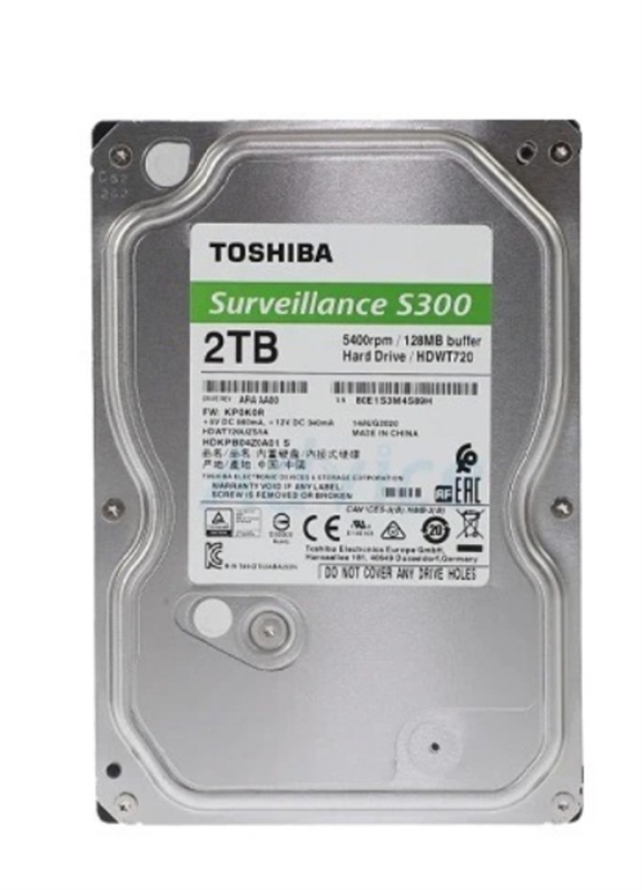 Ổ cứng camera Toshiba S300 HDWT720UZSVA 2TB (3.5Inch/ 5400rpm/ 128MB/ SATA3)