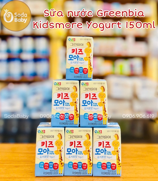 Sữa nước Kidmore Greenbia 150ml - Yogurt (hộp)