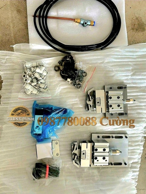 Bộ cạo mép chỉ máy dán cạnh (dùng xilanh ba trục, không hiệu, hàng mới 100%)