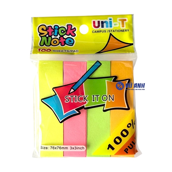 Giấy Note 3x3 4 Mảnh UNI-T (H/20x)