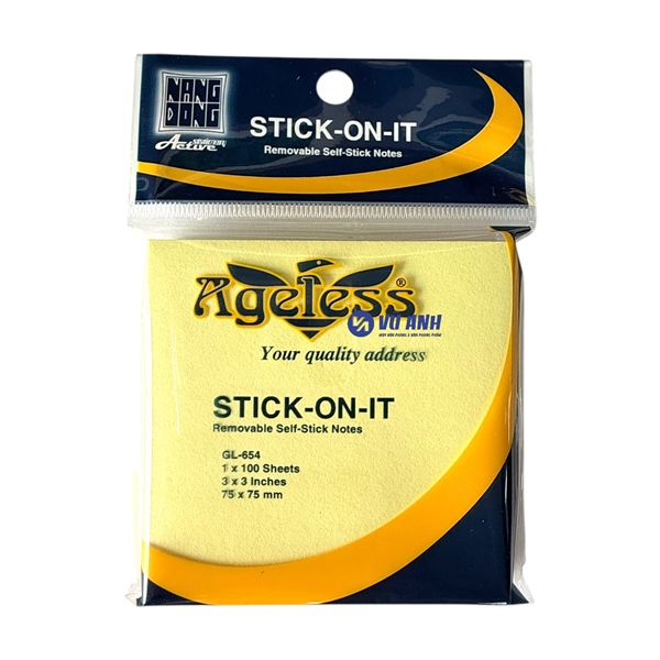 Giấy Note Vàng 3x3 inch Ageless (H/12x)