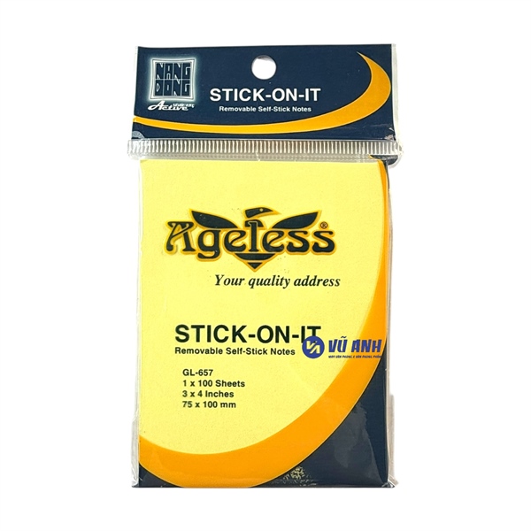 Giấy Note Vàng 3x4 inch Ageless