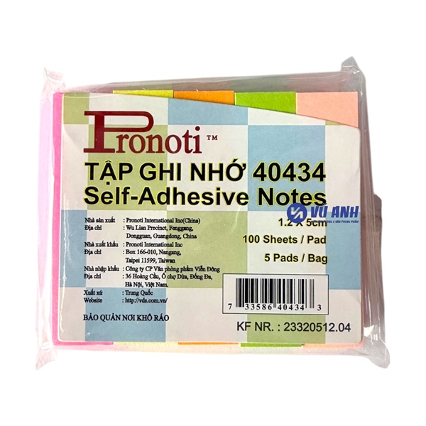 Giấy Note 5 Mảnh Pronoti 12x50mm