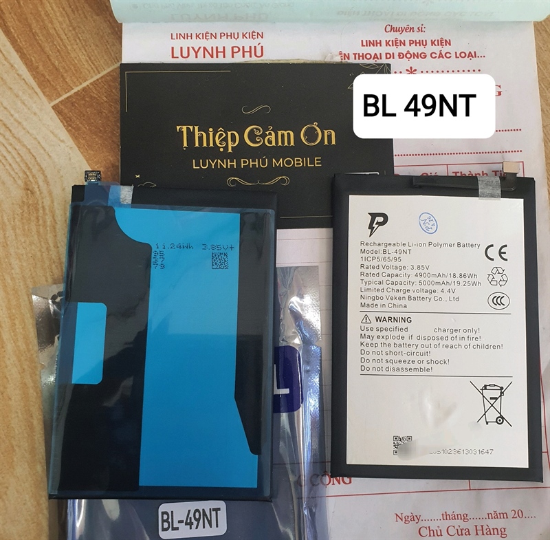 Pin Tecno BL 49NT / Pop 7 Pro / Spark GO 2023 / SPARK 20c / Spark Go 2024 , 5000mAh