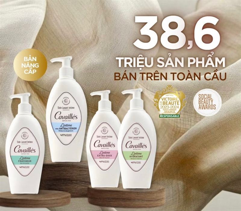 [ Hàng Công Ty ] Dung Dịch Vệ Sinh Cavailles Xanh Lá 250ml