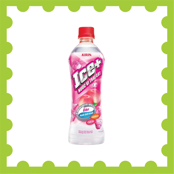 Nước vị trái cây Kirin Ice+ Đào 490ml