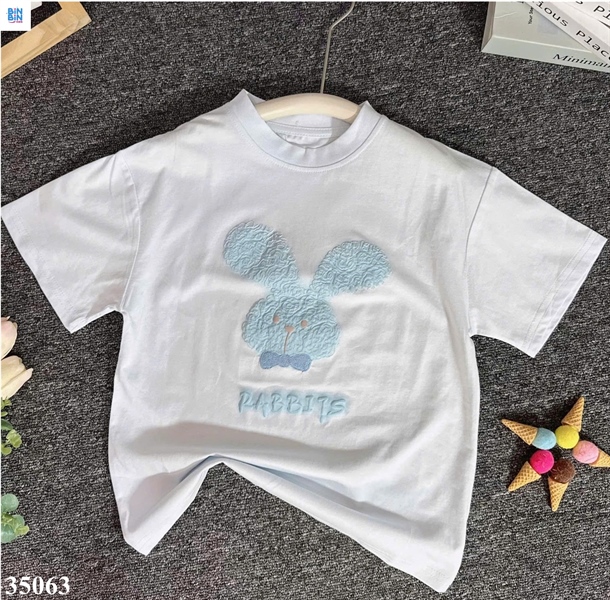 35063-Áo Thỏ Nơ Xanh