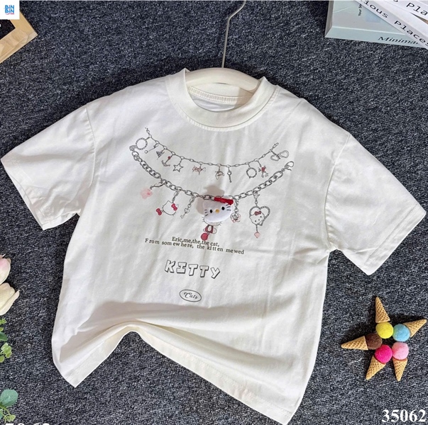 35062-Áo Kitty Vòng Cổ Kem