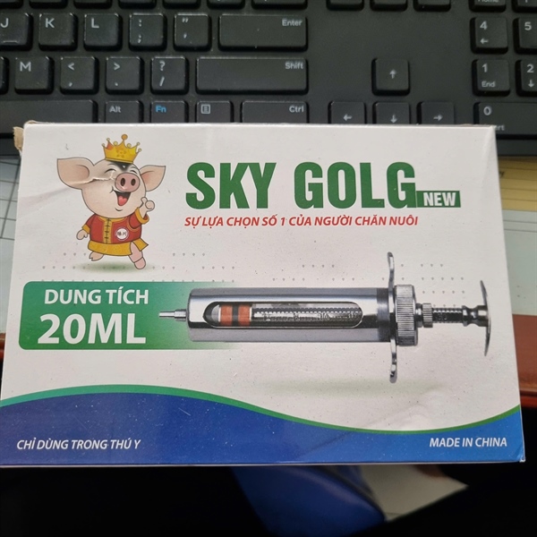 Ống chít tiêm tay cầm Sky Golg New 20ml inox