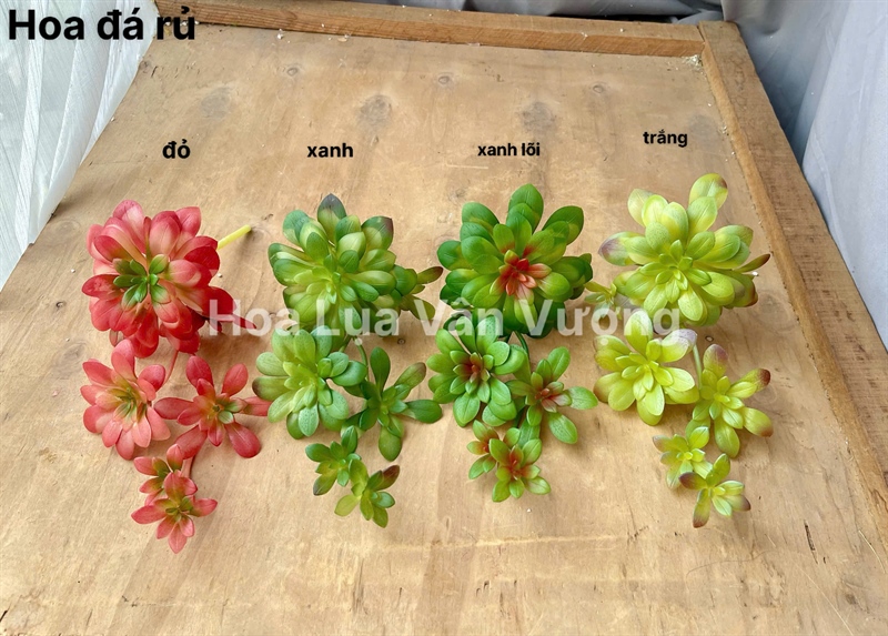 Hoa đá rủ - xanh - Hoa đá - Hoa Lụa Vân Vượng