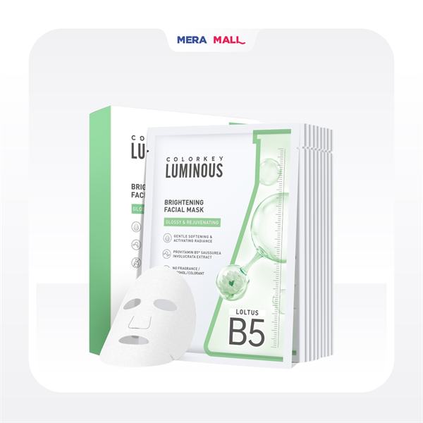 [ Hàng Công Ty ] Hộp 10 Miếng Mặt Nạ Colorkey Luminous “Chiết Xuất Hoa Tuyết Liên” - Hộp Xanh Ngọc