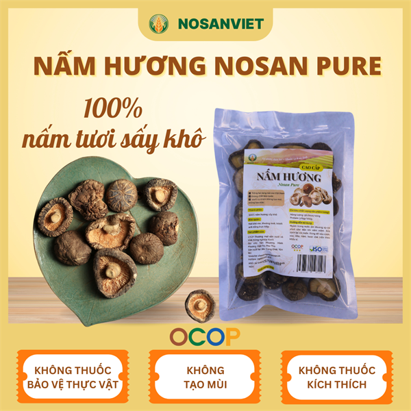 Nấm hương Nosanpure cao cấp 200g (túi)