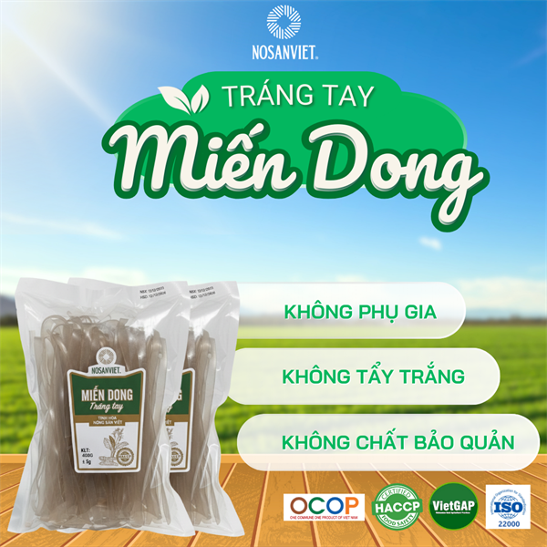 Miến dong tráng tay 400g (mẫu mới)