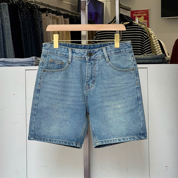 Quần Jean short Cotton Regular ống ôm vừa - màu xanh 1258