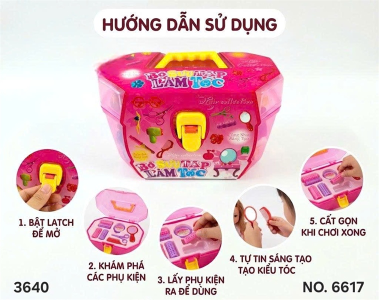 6617 HỘP LÀM TÓC HỒNG