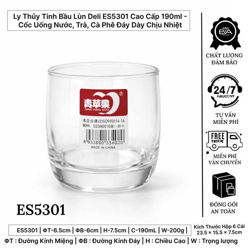 ES5301 Ly ES5301 190ml / Bầu Lùn