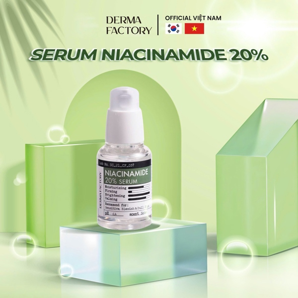Tinh chất Niacinamide 20% Derma Factory 30ml (VAT)
