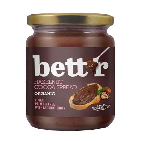 Bơ cacao hạt phỉ hữu cơ Bett'r 250g