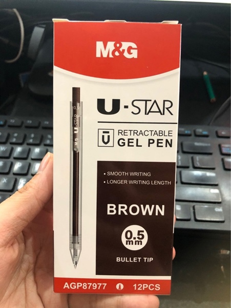 Bút gel nước MG AGP87977 màu nâu