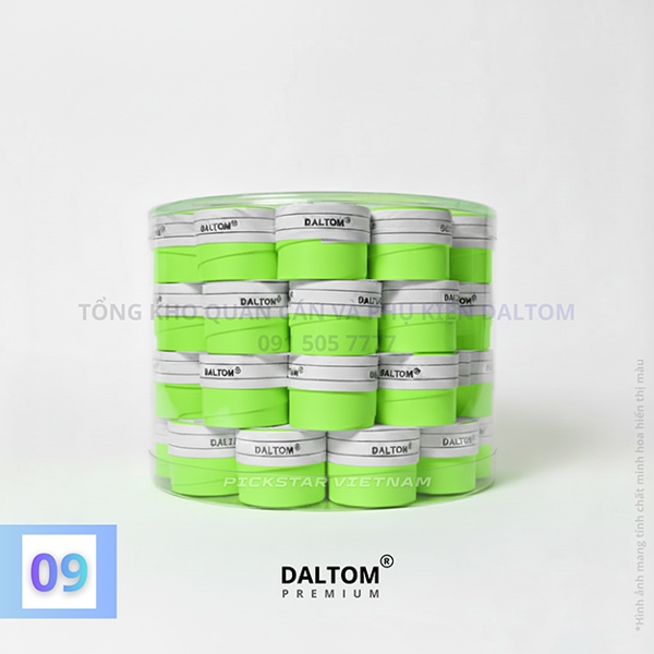 Quấn cán Daltom 2 lớp Màu Xanh Neon | 120 x 25 x 0.07 mm | Dùng cho Cầu Lông, Tennis, Bóng Bàn, Pickleball, Câu Cá