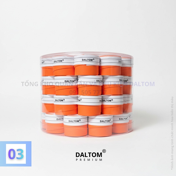 Quấn cán Daltom 2 lớp Màu Cam Đỏ | 120 x 25 x 0.07 mm | Dùng cho Cầu Lông, Tennis, Bóng Bàn, Pickleball, Câu Cá